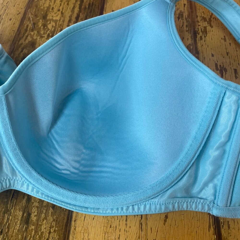 Cacique Full Coverage Underwire Bra Sz 40DDD Teal Aqua - Picture 4 of 5
